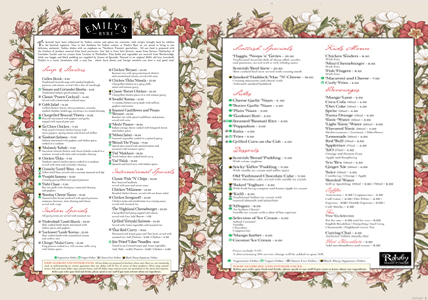 View or Download our Menu here