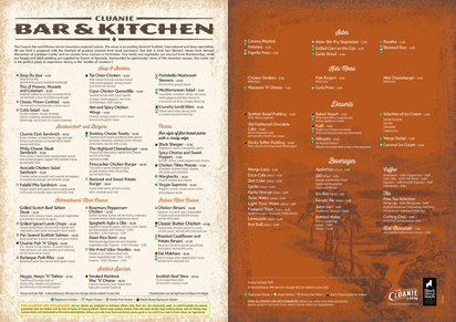 View or Download our Menu here