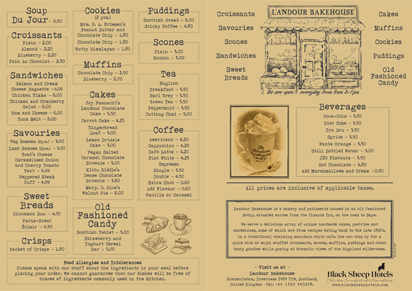 View or Download our Menu here