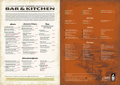 View or Download our Menu here